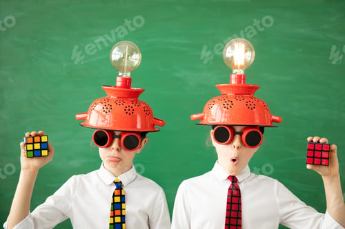 Preview: Bright new idea concept. Back to school