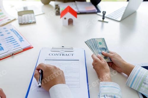 Preview: Business Signing a Contract Buy - sell house.