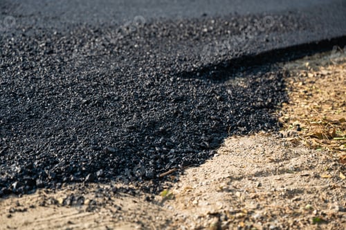 Preview: New asphalt tarmac texture road of repairing on the damaged highway