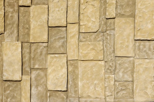 Preview: pattern yellow color of ancient style design decorative uneven cracked real stone wall