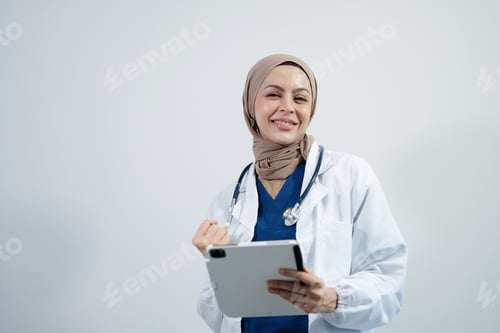 Preview: Successful medical thumbs up to show success and motivation.