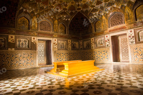 Preview: Inside view of Tomb Itmad-ud-Daulah, Baby Taj or Jewel Box, Agra, India