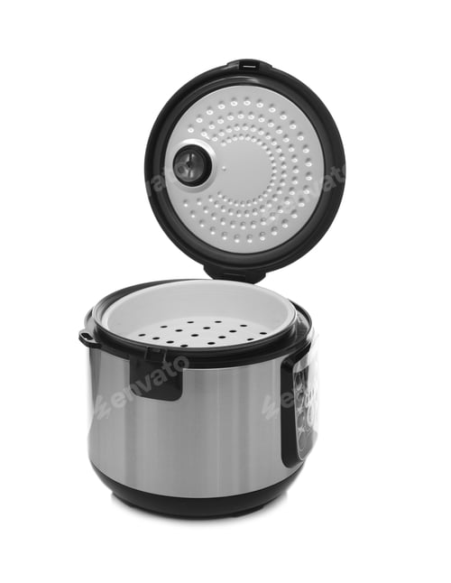 Vista previa: Cocina múltiple eléctrica moderna sobre fondo blanco