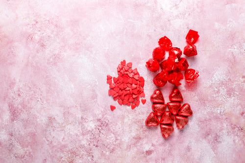 Preview: Valentines day heart shaped chocolates,decors.