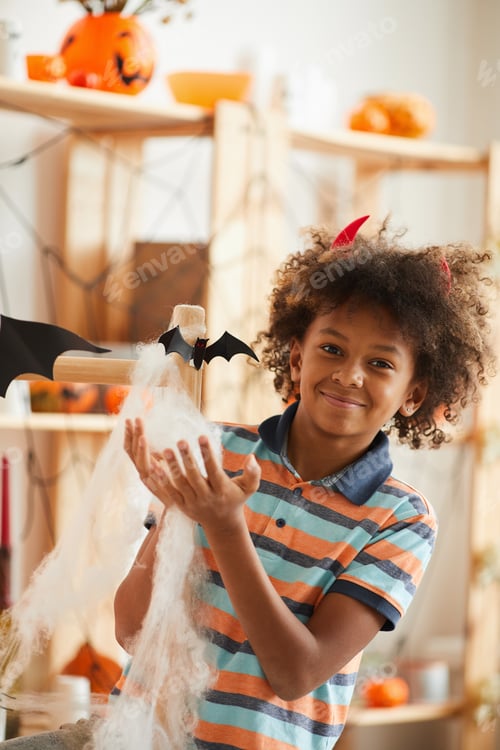 Preview: Cute boy having fun at Halloween party