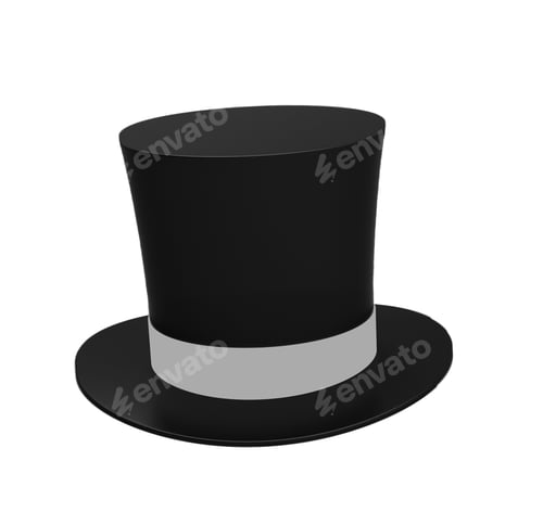Preview: Black magic hat isolated