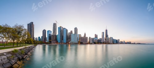 Preview: Chicago, Illinois, USA Lake Skyline