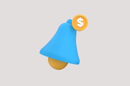 Preview: Reminder Bell Coin 3D Illustration