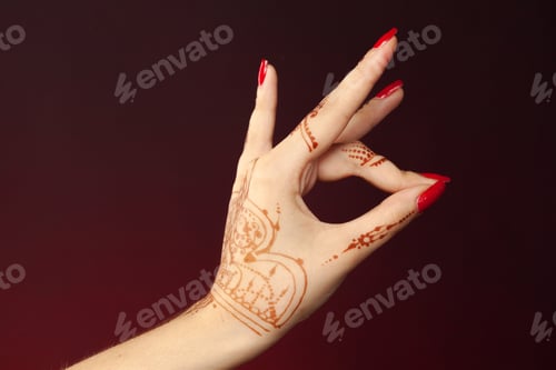 Preview: Woman Hands with mehndi