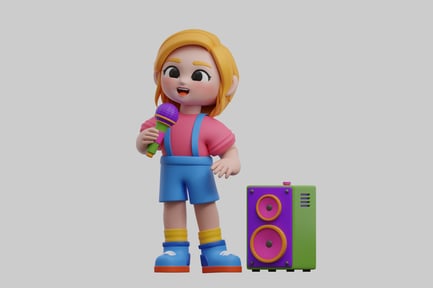 Preview: Singing girl with speaker