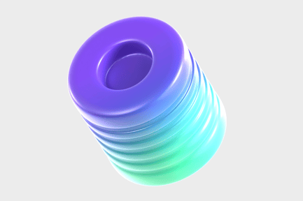 Preview: Cylinder Abstract Shape in Gradient Colors