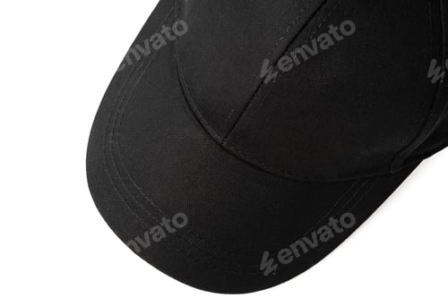 Preview: Black Baseball Cap on White Background