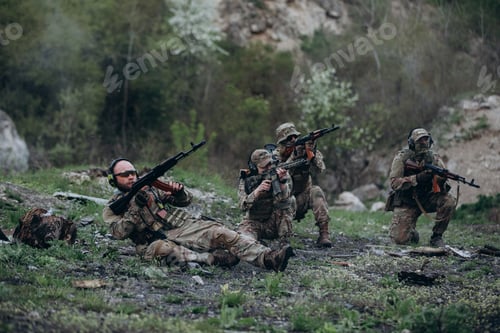Preview: Ukrainian soldiers practicing shooting skills at the range