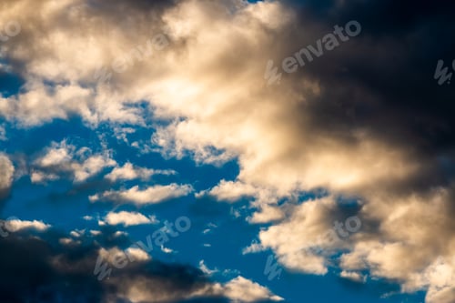Preview: colorful dramatic sky with cloud at sunset