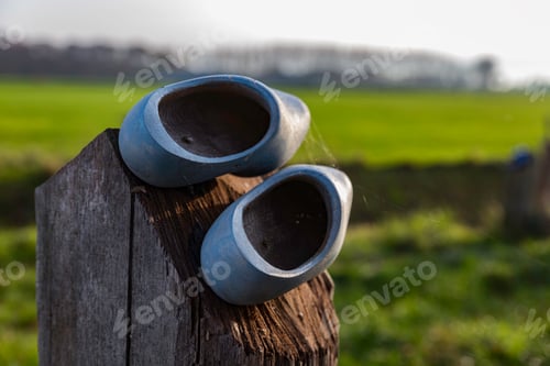 Preview: tow dutch wooden shoes