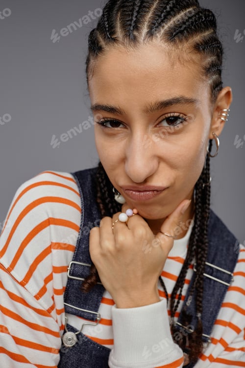 Preview: Smug Young Woman Closeup