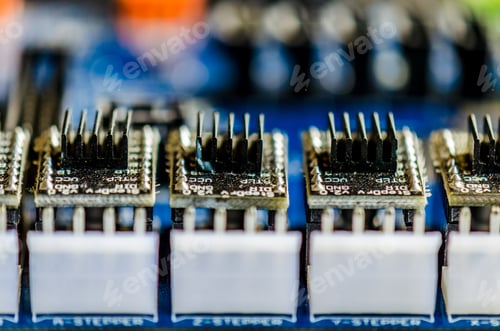 Preview: Visualizing data, close up of electronic components of a printed circuit board for a computer