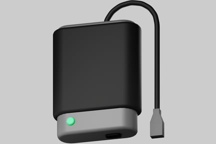 Appareil Électronique rectangulaire avec bouton vert