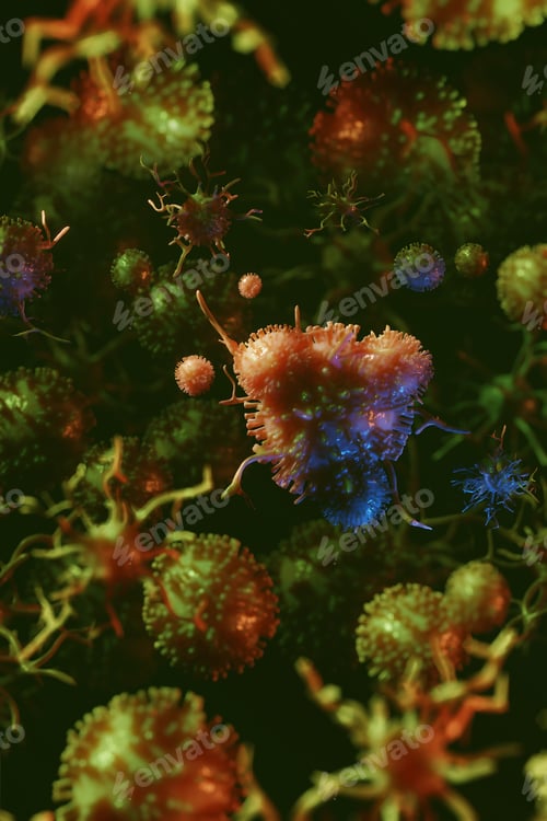 Preview: Microscopic View of Cells with Branches