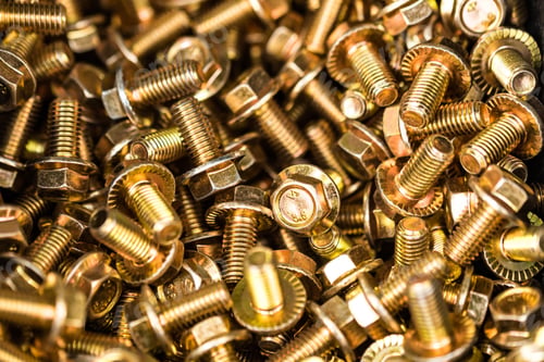 Preview: Close-up bronze bolts background