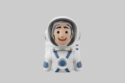 Preview: Cartoon spaceman character