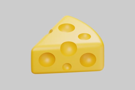 Preview: Cheese Wedge with Holes