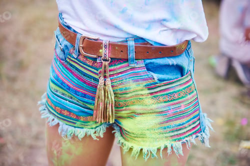 Preview: Woman's legs with holi colors