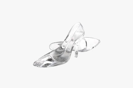 Preview: Stacked glass high heels with ornate detailing