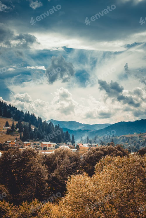 Preview: landscape in mountains Karpaty
