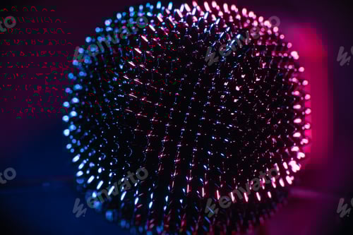 Preview: Closeup shiny ferrofluid spikes