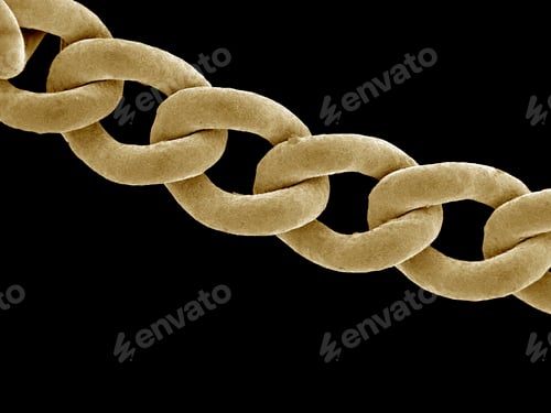 Preview: Closeup of a strong chain in sepia tone