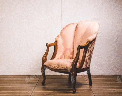 Preview: View of an old classical vintage armchair.