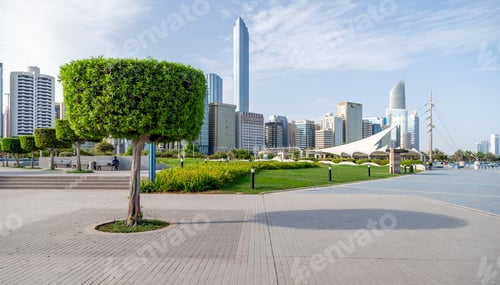 Preview: Abu Dhabi Corniche in the morning