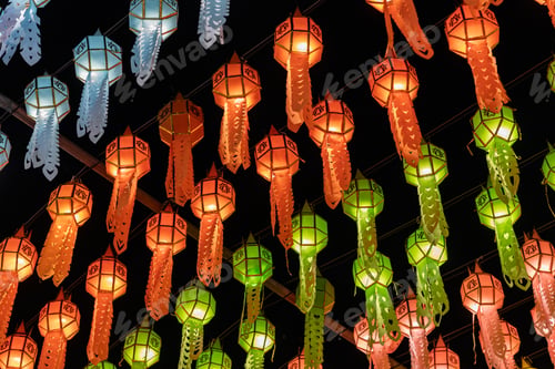 Preview: Colorful Lantern Ceiling at Night Festival
