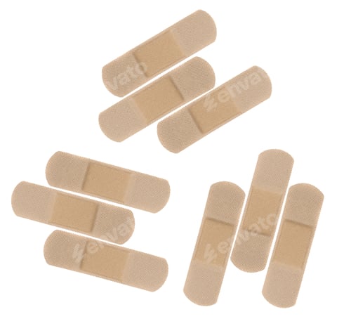 Preview: Plaster band on white background