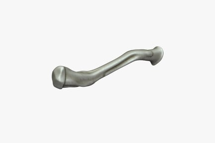 Preview: Curved metallic object in side view