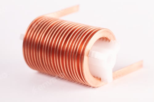 Preview: Close-up flat twisted copper wire