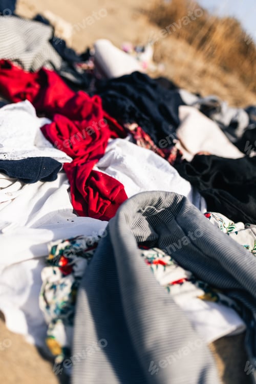 Preview: Desert Full of Used clothes and textile dump