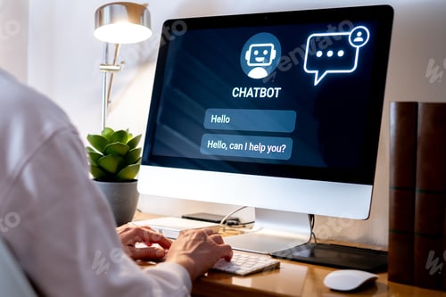 Preview: Office worker using future technology
