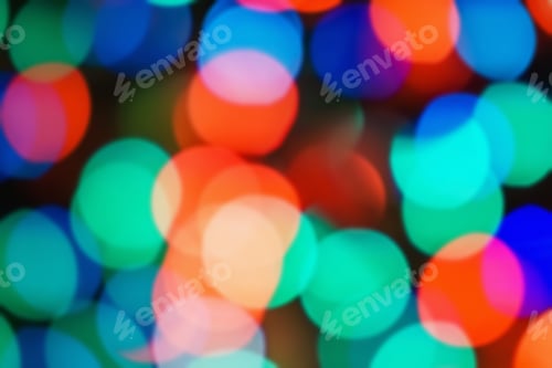 Preview: Background Abstract- Bokeh Blurry. Defocused- Festive Party. New Year- Beautiful Spark.