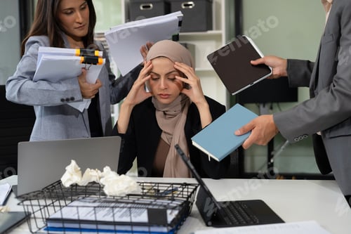 Preview: Business team are under stress from working for poor work