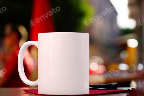 Preview: mockup, realistic, mug, advertisement