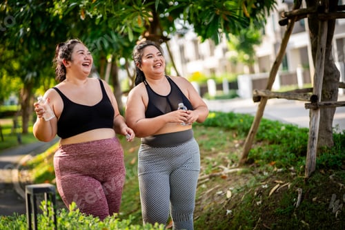 Preview: An obese woman who turns to exercise to take care of her health and lose weight on lawn in a fun way