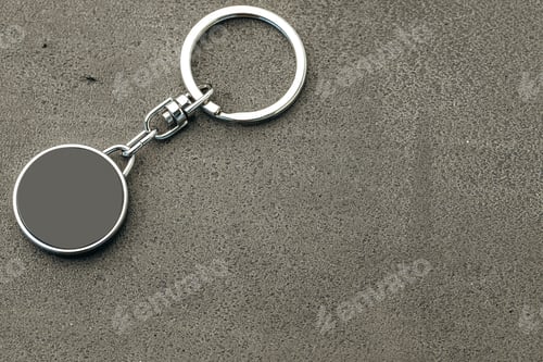 Preview: Metal key pendant on dark concrete background