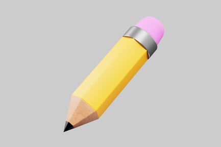 Preview: Yellow pencil with pink eraser