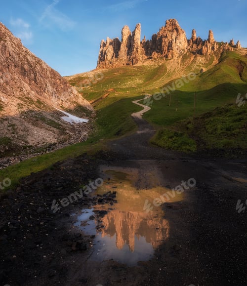 Preview: Reflection of the Dolomites peaks