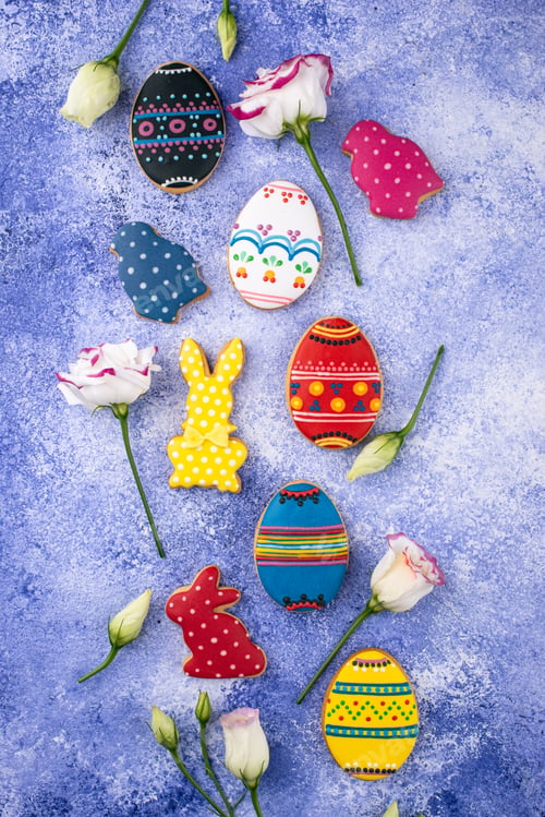Preview: Easter cookies in shape of eggs and bunny