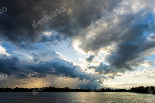 Preview: thunder storm sky Rain clouds
