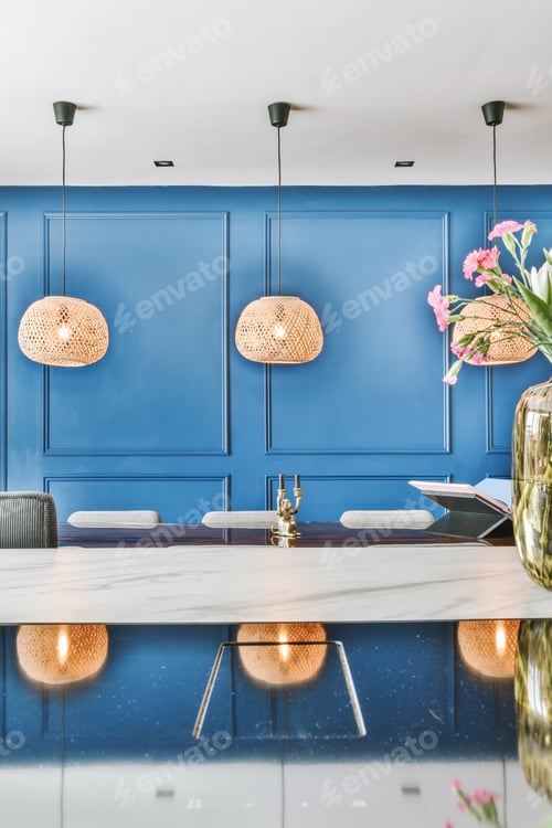 Preview: Spacious modern room with lounge and dining areas