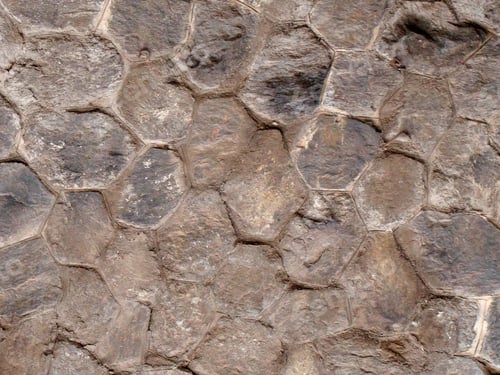 Preview: Hexagonal Stone Wall Texture with Shades of Brown